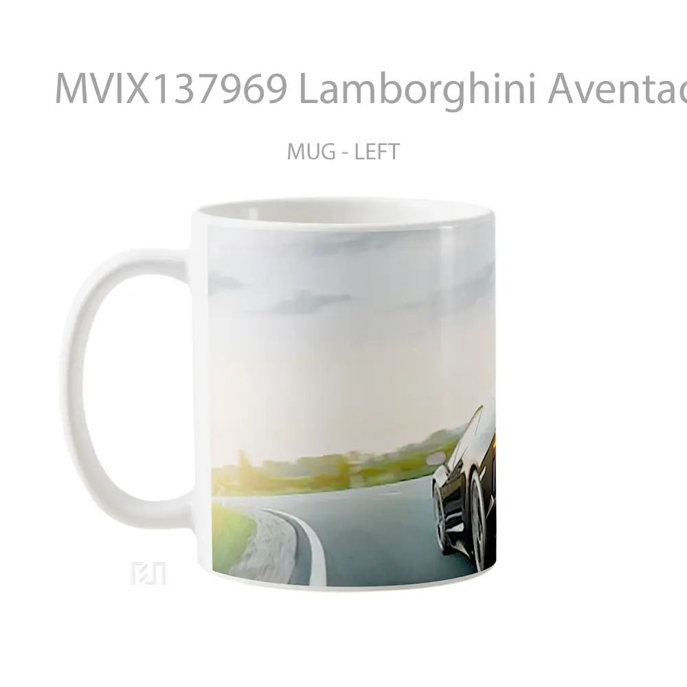 Mug Lamborghini Aventador Art Cangkir Mobil - All-side / Desain
