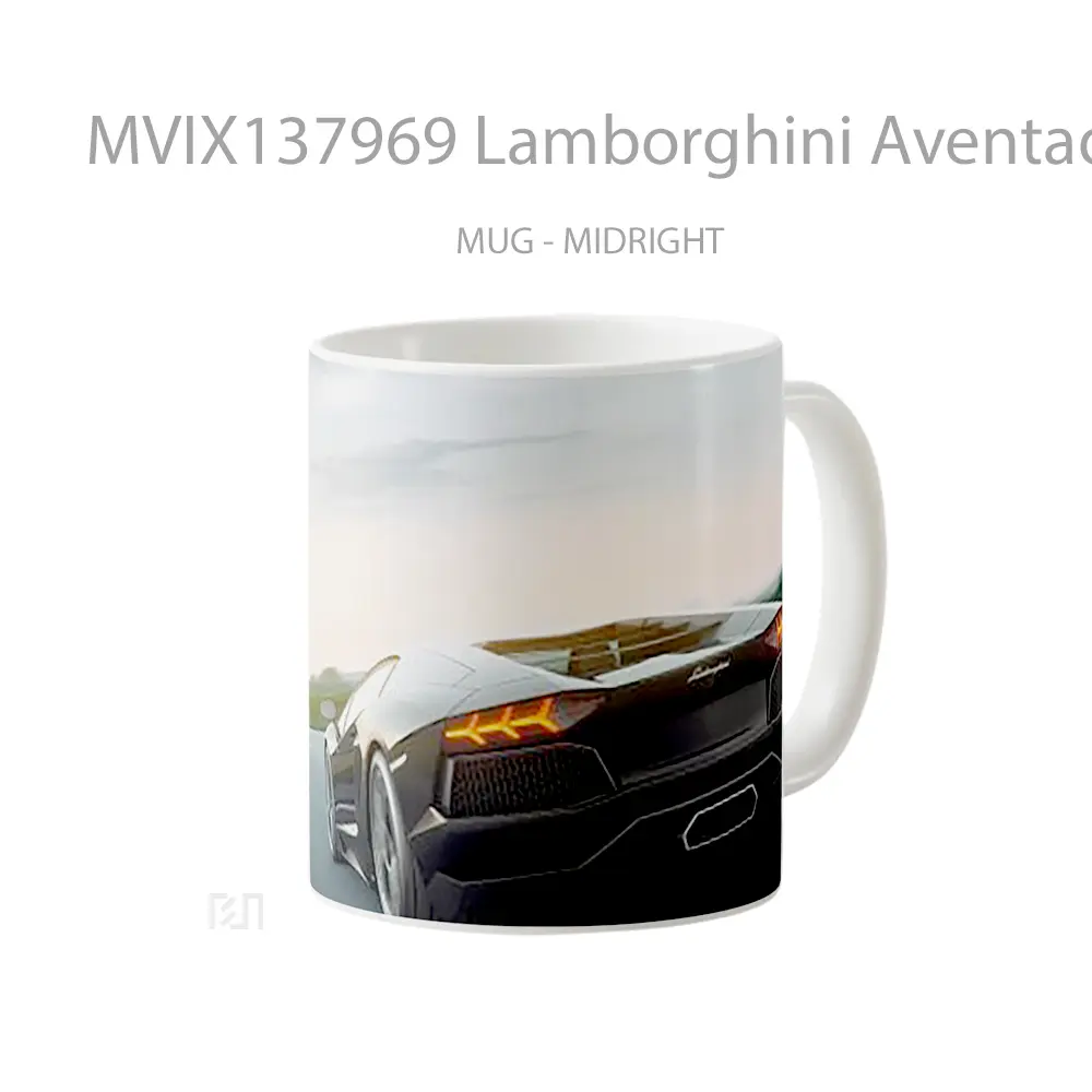 Mug Lamborghini Aventador Art Cangkir Mobil - All-side / Desain