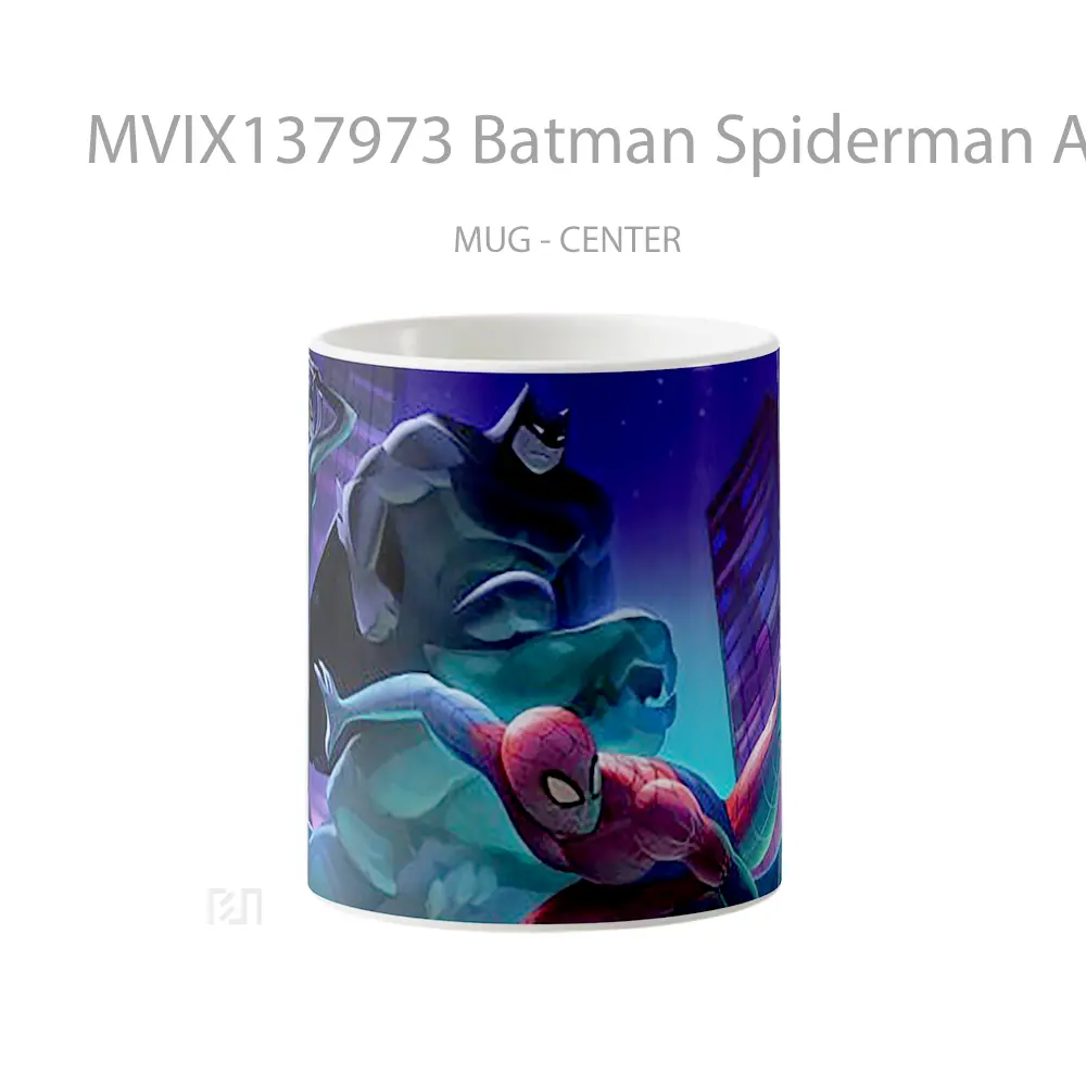 Mug Batman Spiderman And Catwoman Fanart Gelas Superhero
