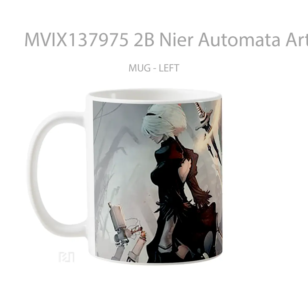 Mug 2B Nier Automata Artwork Cangkir Gamer - All-side / Desain