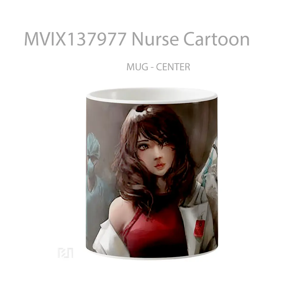 Mug Nurse Cartoon Gelas Kartun