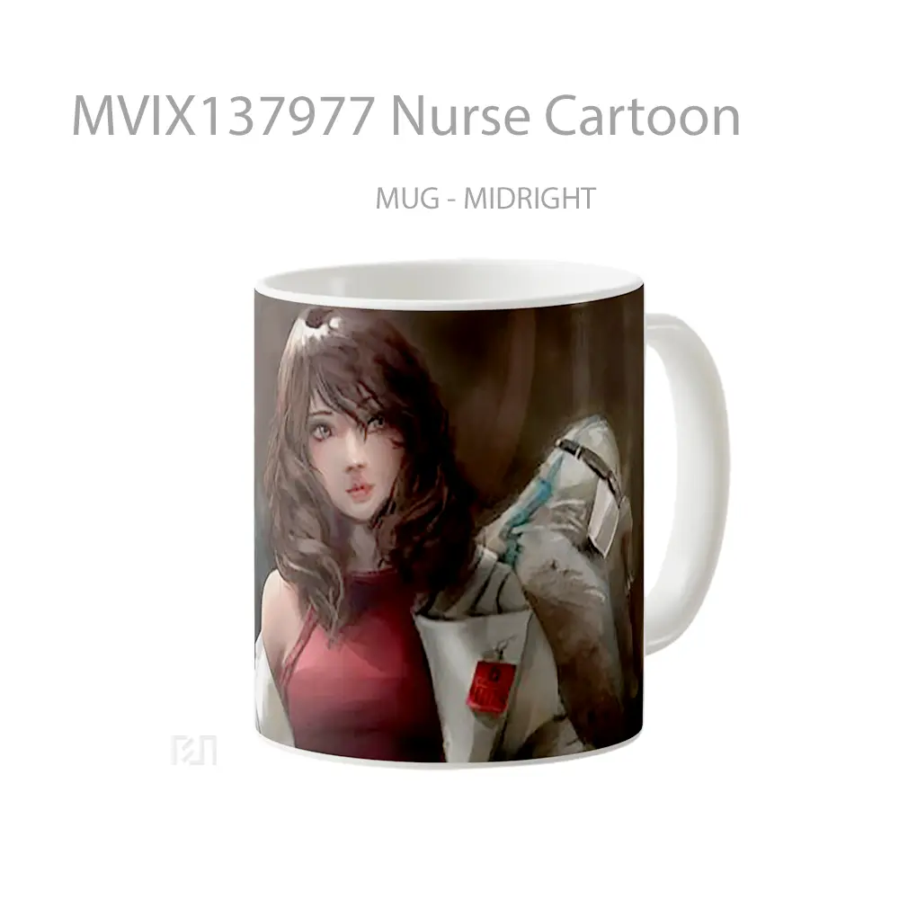 Mug Nurse Cartoon Gelas Kartun - All-side / Desain