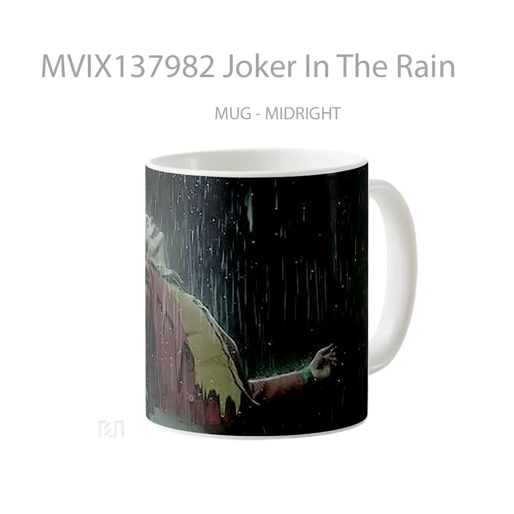 Mug Joker In The Rain Gelas Superhero - All-side / Desain