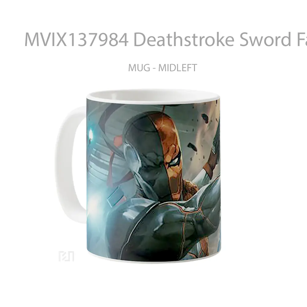 Mug Deathstroke Sword Fanart Gelas Keramik Unik - All-side / Desain