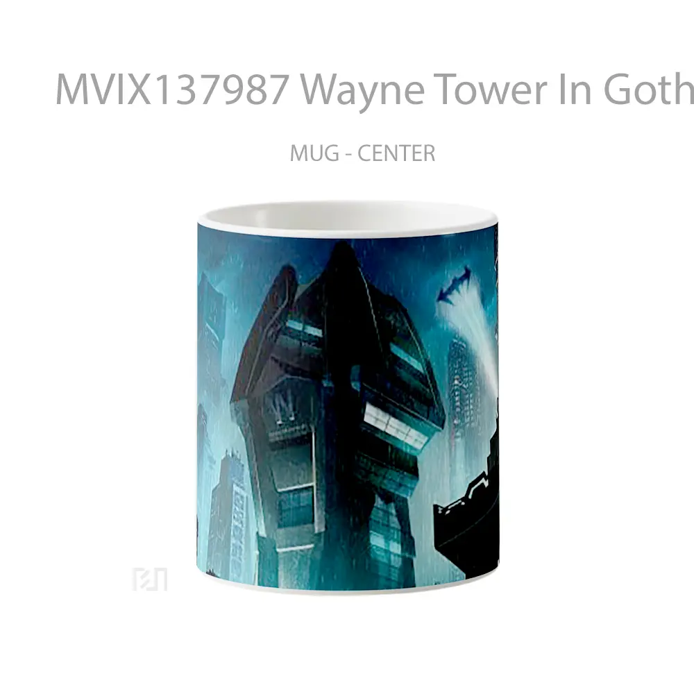 Mug Wayne Tower In Gothic City Gelas Keramik Unik
