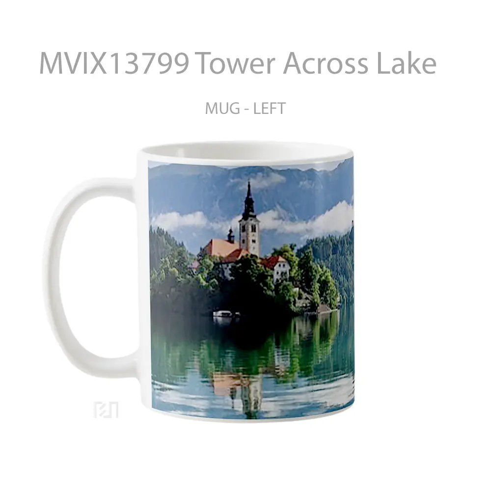 Mug Tower Across Lake Gelas Pemandangan Alam - All-side / Desain