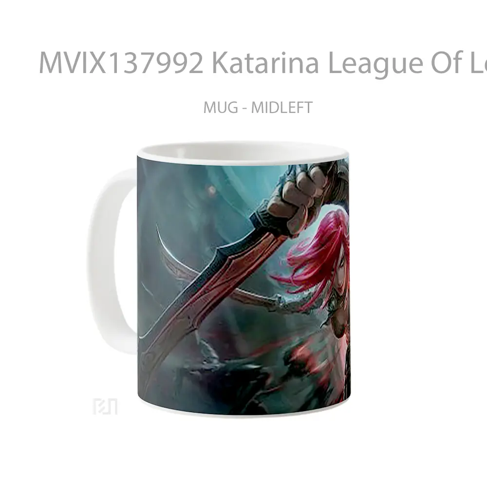 Mug Katarina League Of Legends Fanart Cangkir Gamer - All-side / Desain