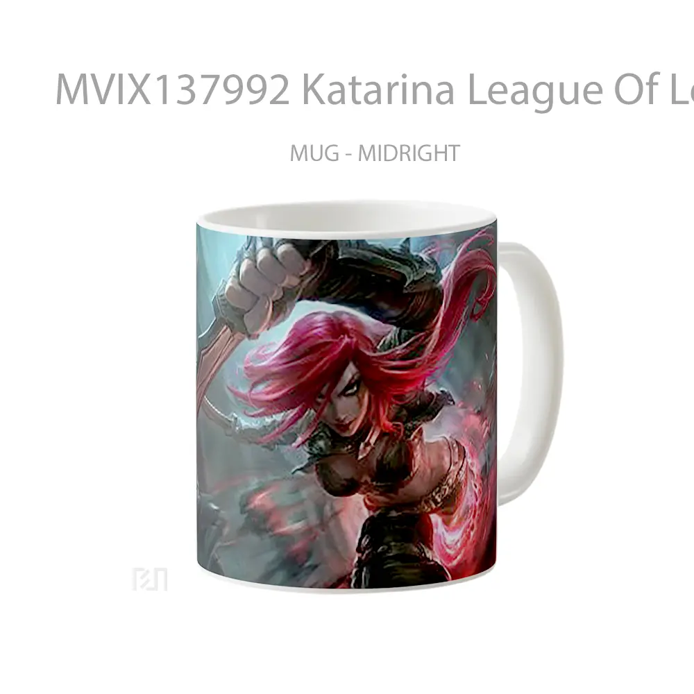 Mug Katarina League Of Legends Fanart Cangkir Gamer - All-side / Desain
