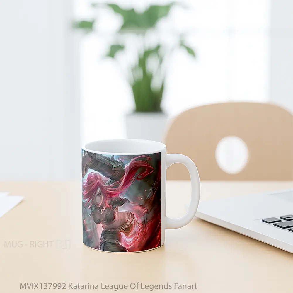 Mug Katarina League Of Legends Fanart Cangkir Gamer - All-side / Desain