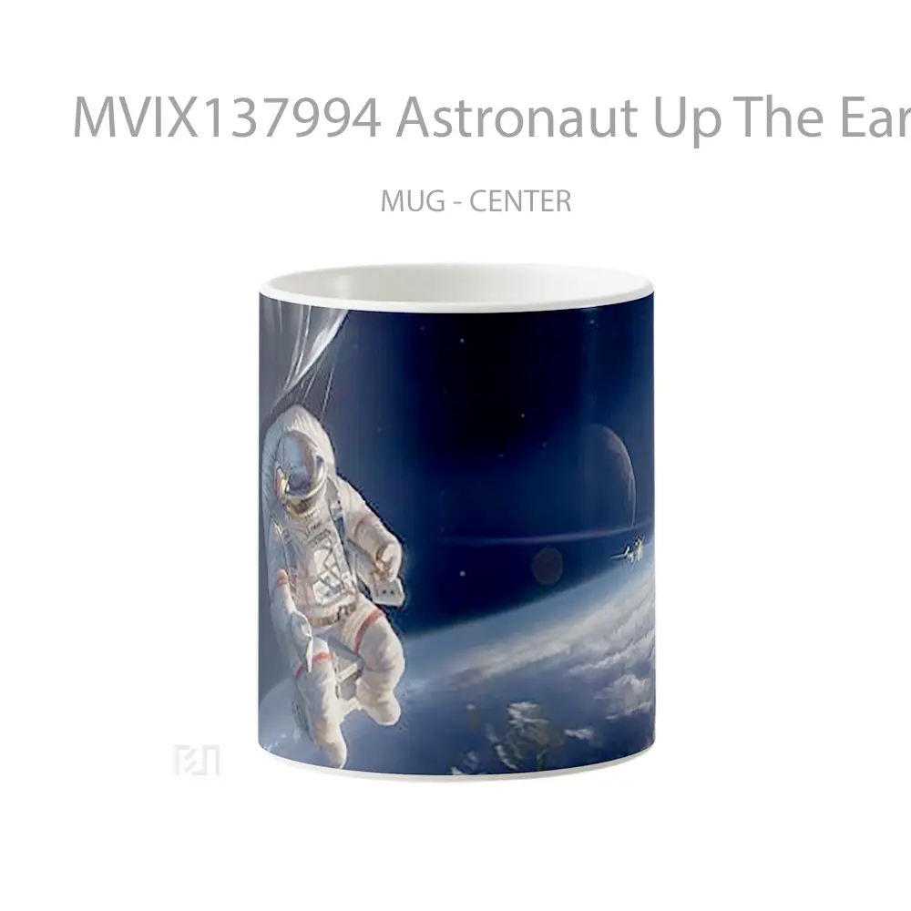 Mug Astronaut Up The Earth Gelas Astronomi