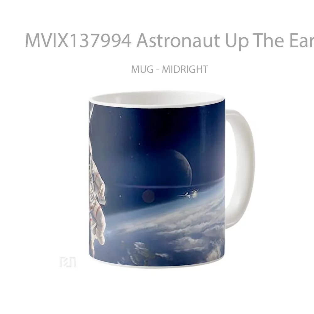 Mug Astronaut Up The Earth Gelas Astronomi - All-side / Desain