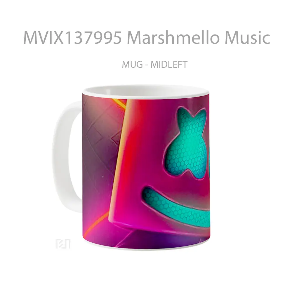 Mug Marshmello Music Gelas Keramik Unik - All-side / Desain