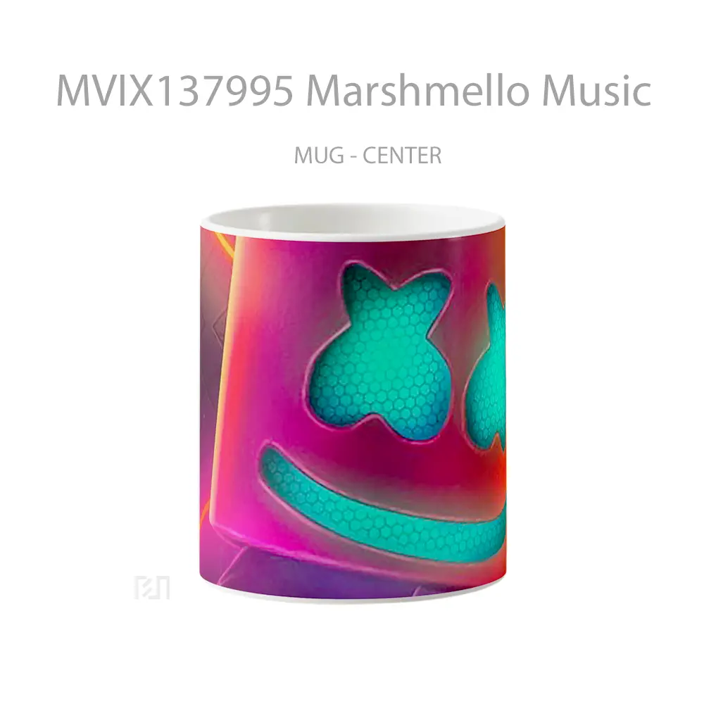 Mug Keramik Premium SNI - Mug Marshmello Music Gelas Keramik Unik