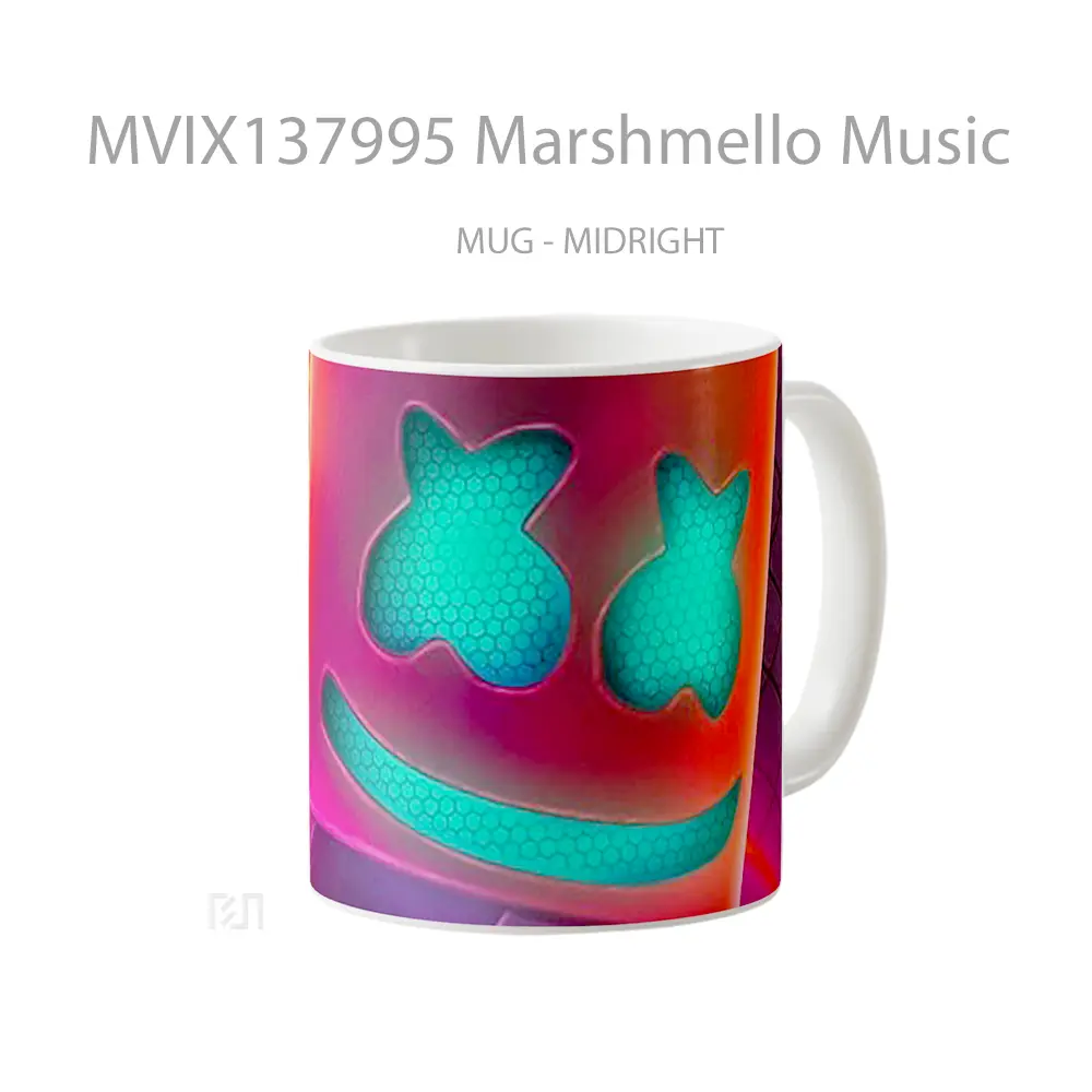 Mug Marshmello Music Gelas Keramik Unik - All-side / Desain