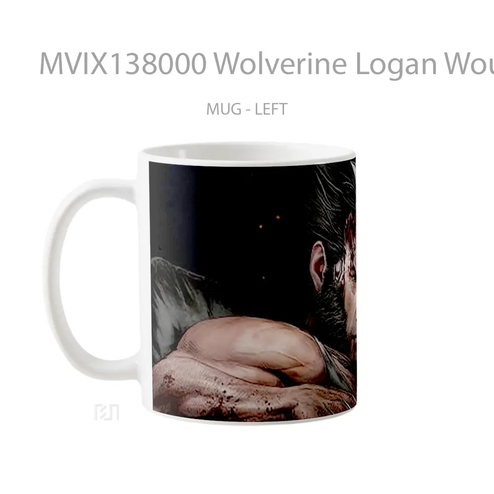 Mug Wolverine Logan Wounded Gelas Superhero - All-side / Desain