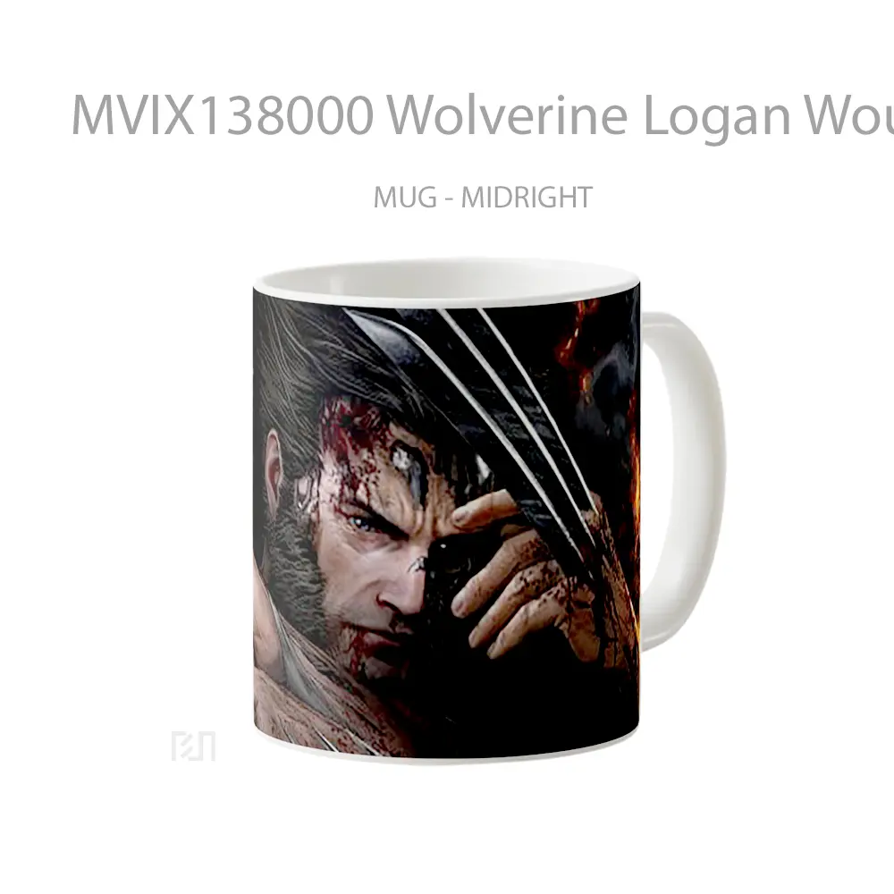Mug Wolverine Logan Wounded Gelas Superhero - All-side / Desain