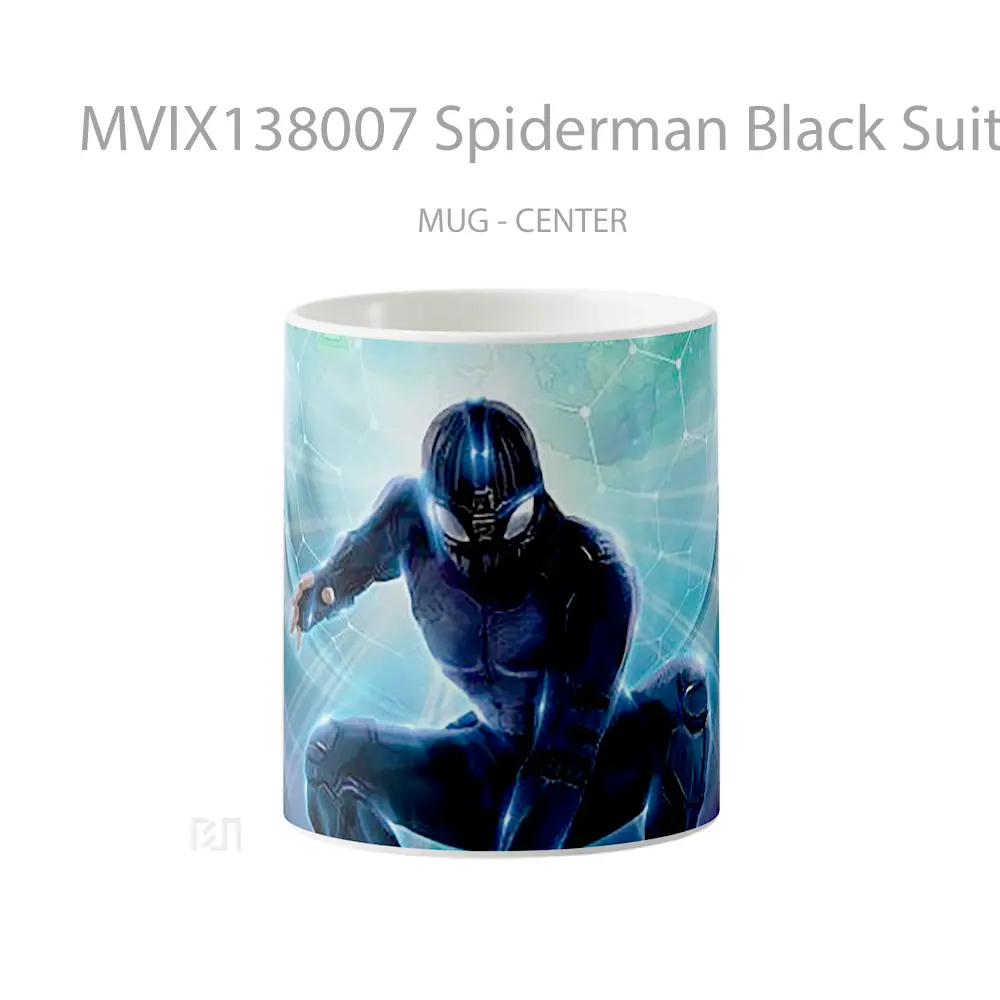 Mug Spiderman Black Suit Fanart Gelas Superhero
