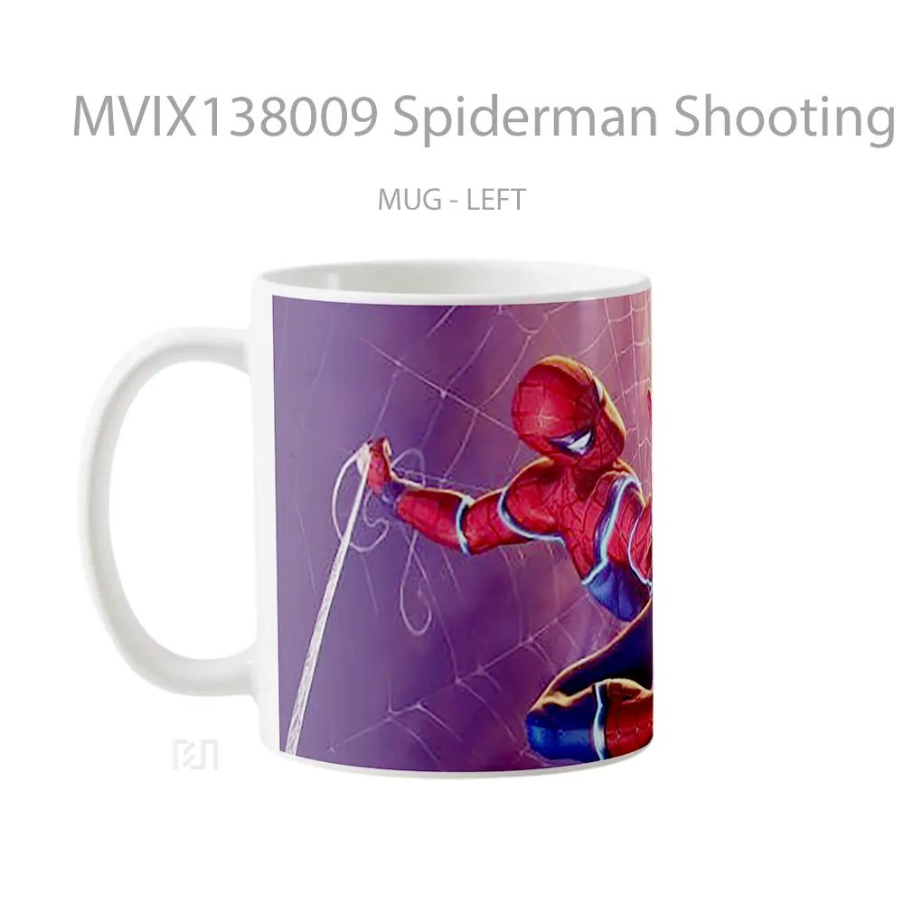 Mug Spiderman Shooting Web Gelas Superhero - All-side / Desain