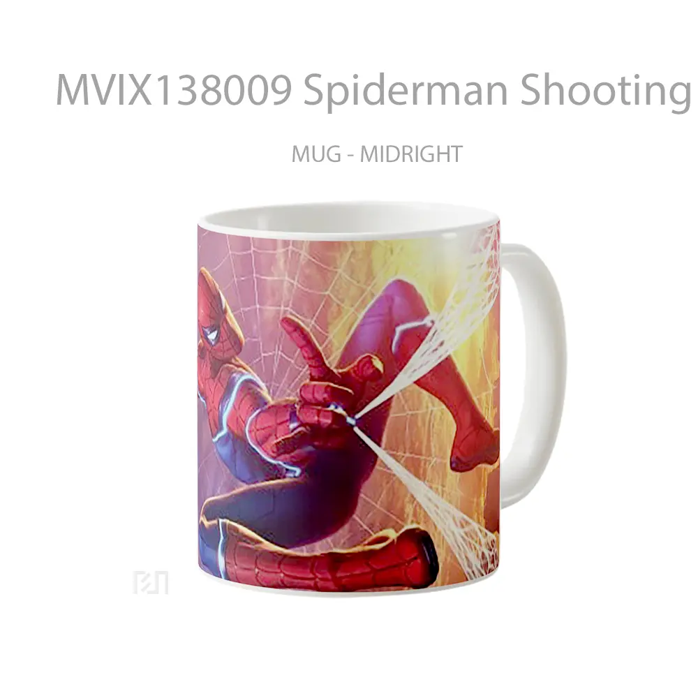 Mug Spiderman Shooting Web Gelas Superhero - All-side / Desain