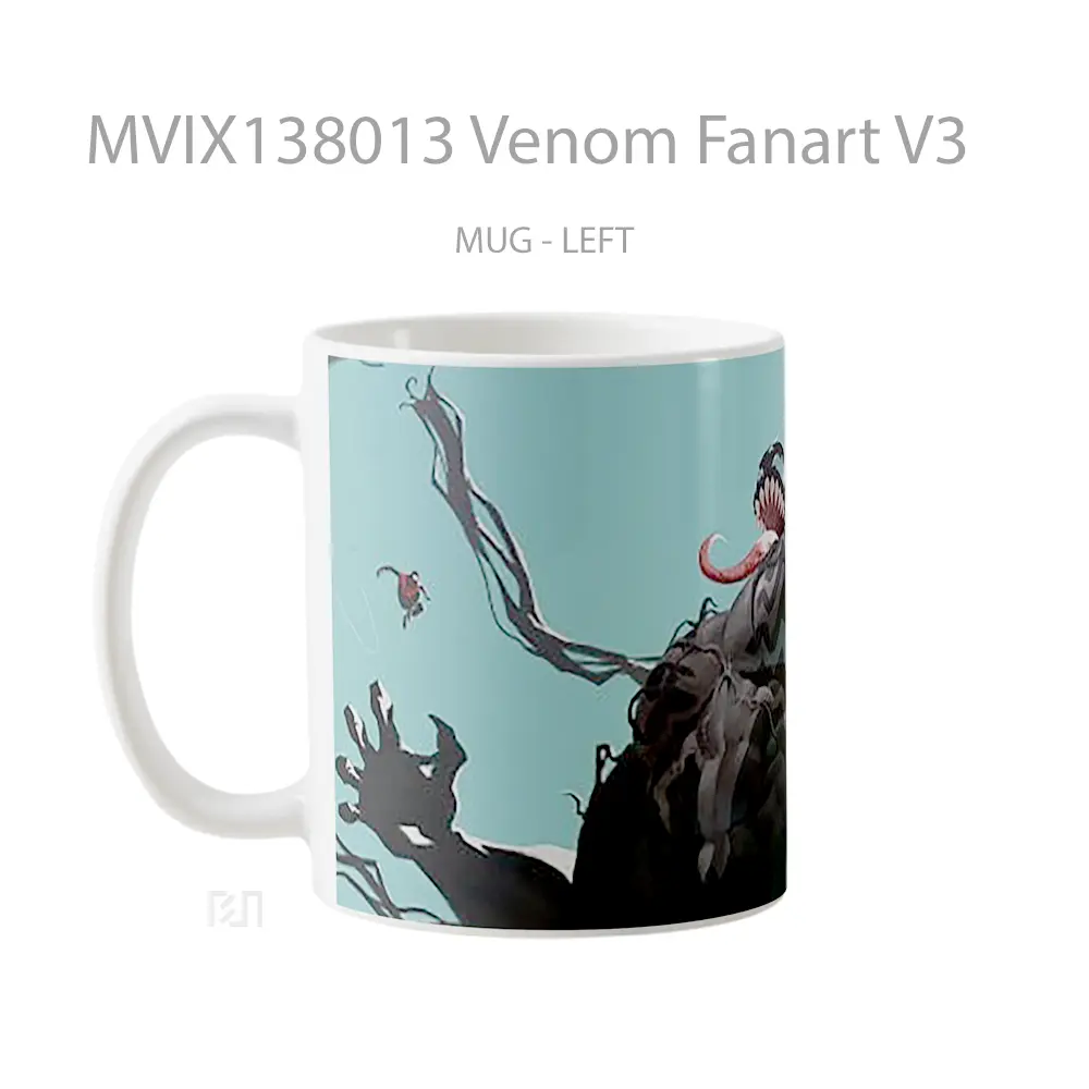 Mug Venom Fanart V3 Gelas Superhero - All-side / Desain