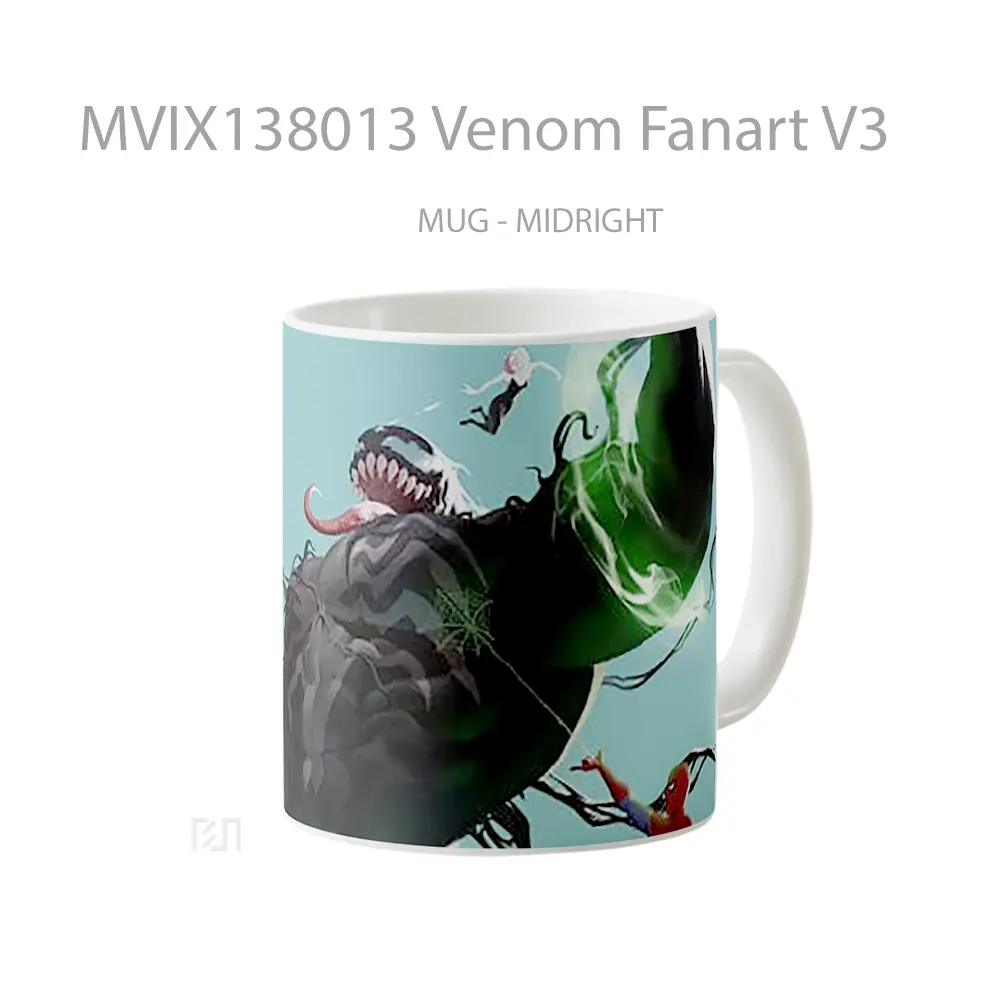 Mug Venom Fanart V3 Gelas Superhero - All-side / Desain