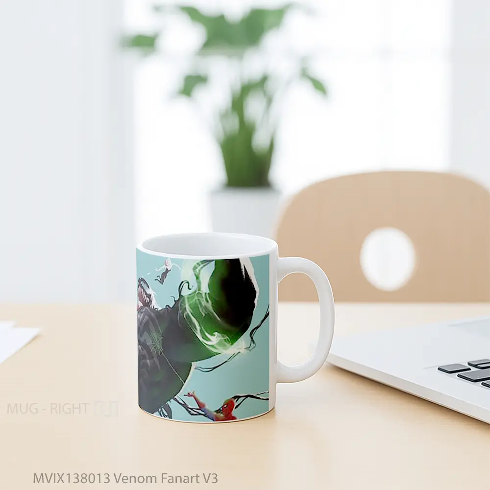 Mug Venom Fanart V3 Gelas Superhero - All-side / Desain