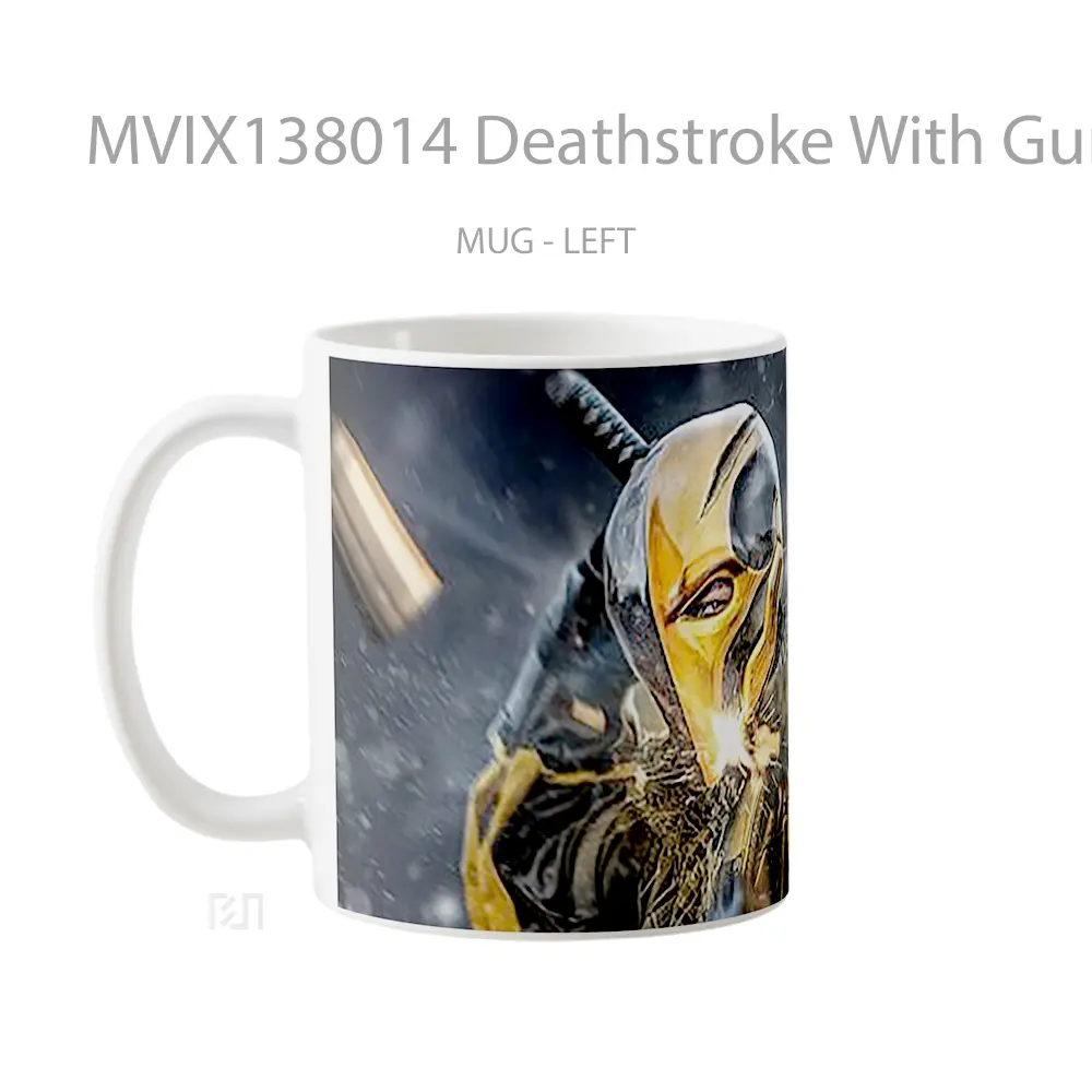 Mug Deathstroke With Gun Gelas Keramik Unik - All-side / Desain