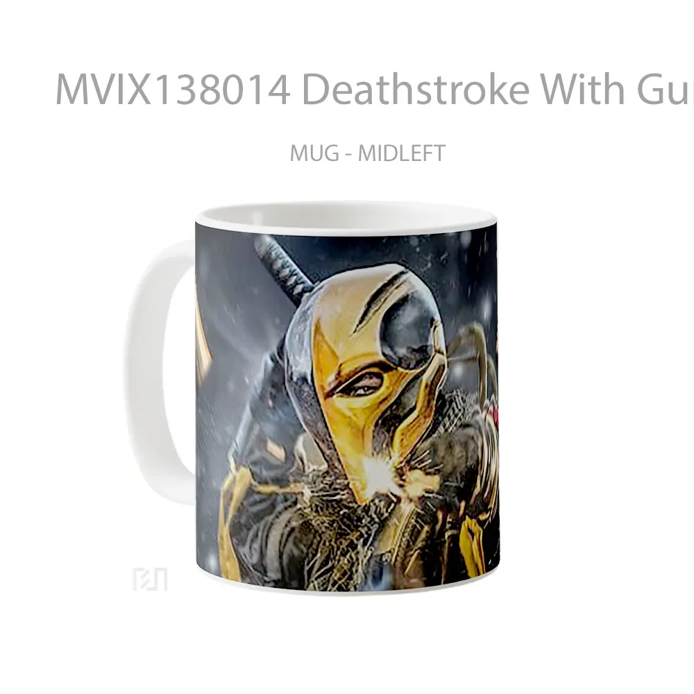 Mug Deathstroke With Gun Gelas Keramik Unik - All-side / Desain