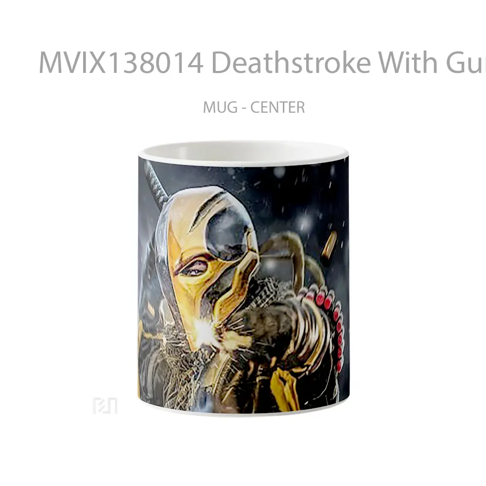 Mug Deathstroke With Gun Gelas Keramik Unik