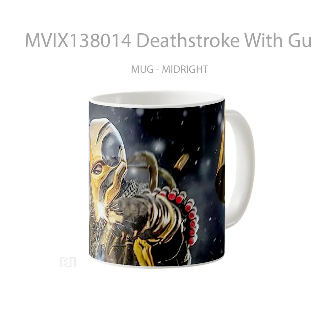 Mug Deathstroke With Gun Gelas Keramik Unik - All-side / Desain