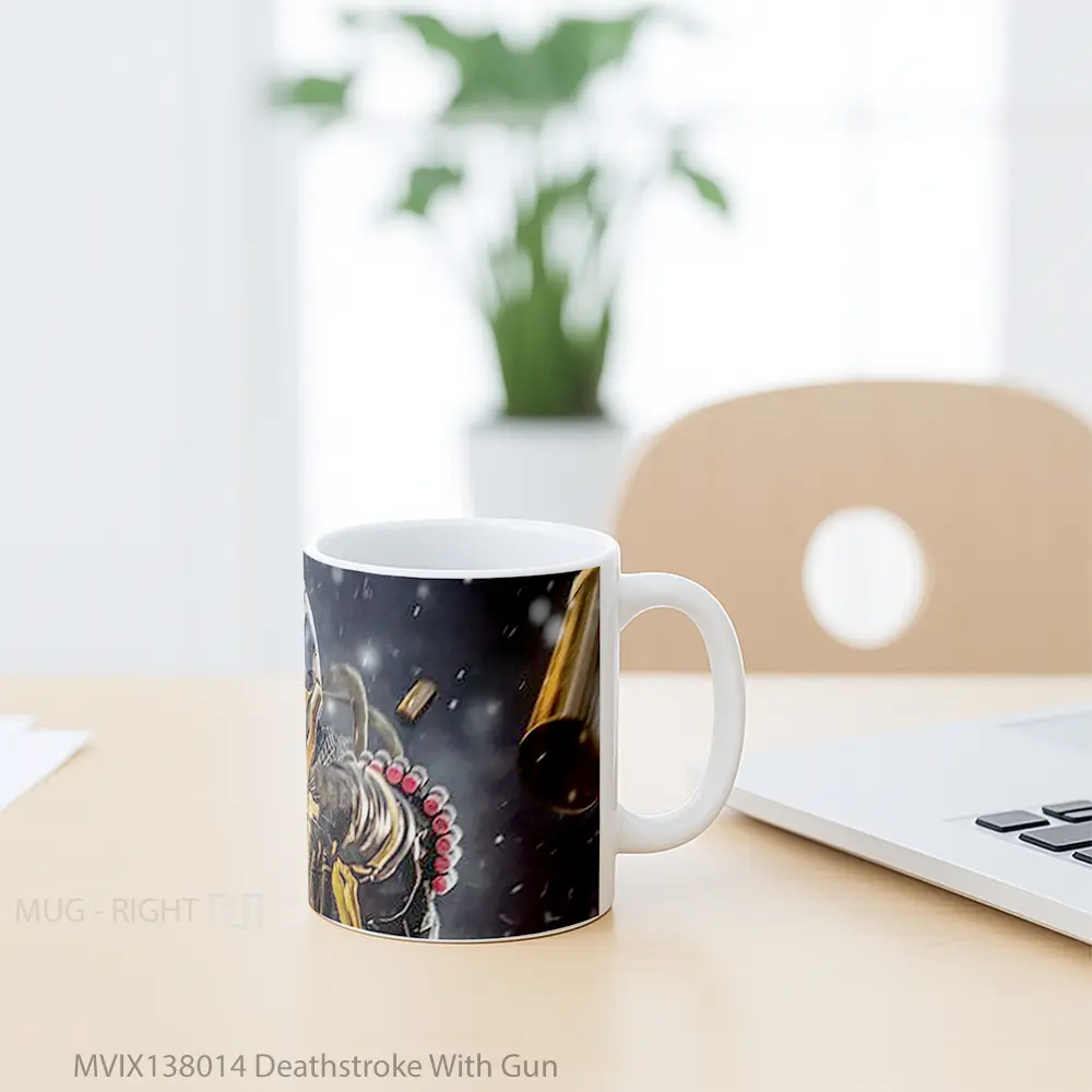 Mug Deathstroke With Gun Gelas Keramik Unik - All-side / Desain