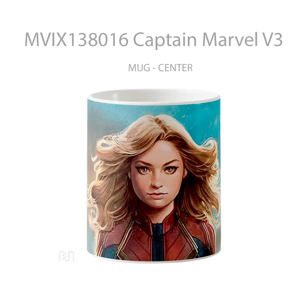 Mug Captain Marvel V3 Gelas Superhero