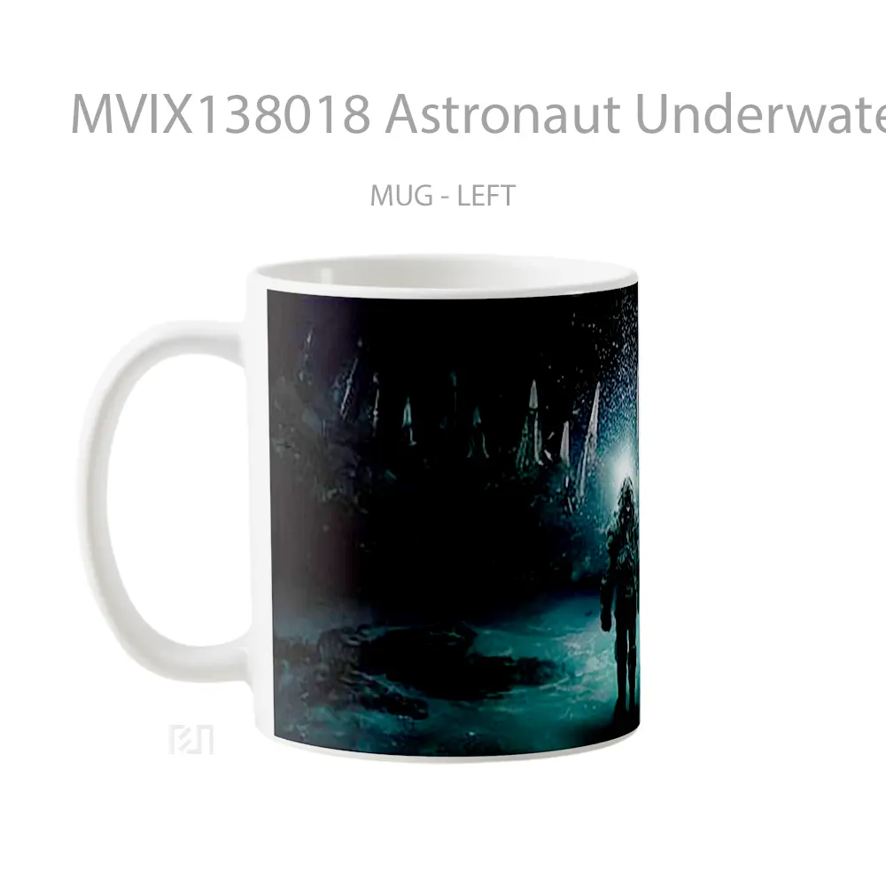 Mug Astronaut Underwater Gelas Astronomi - All-side / Desain