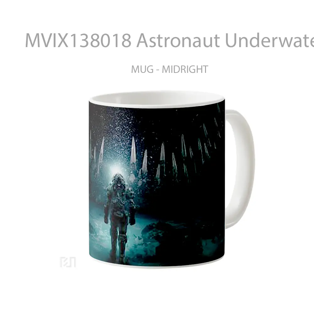 Mug Astronaut Underwater Gelas Astronomi - All-side / Desain