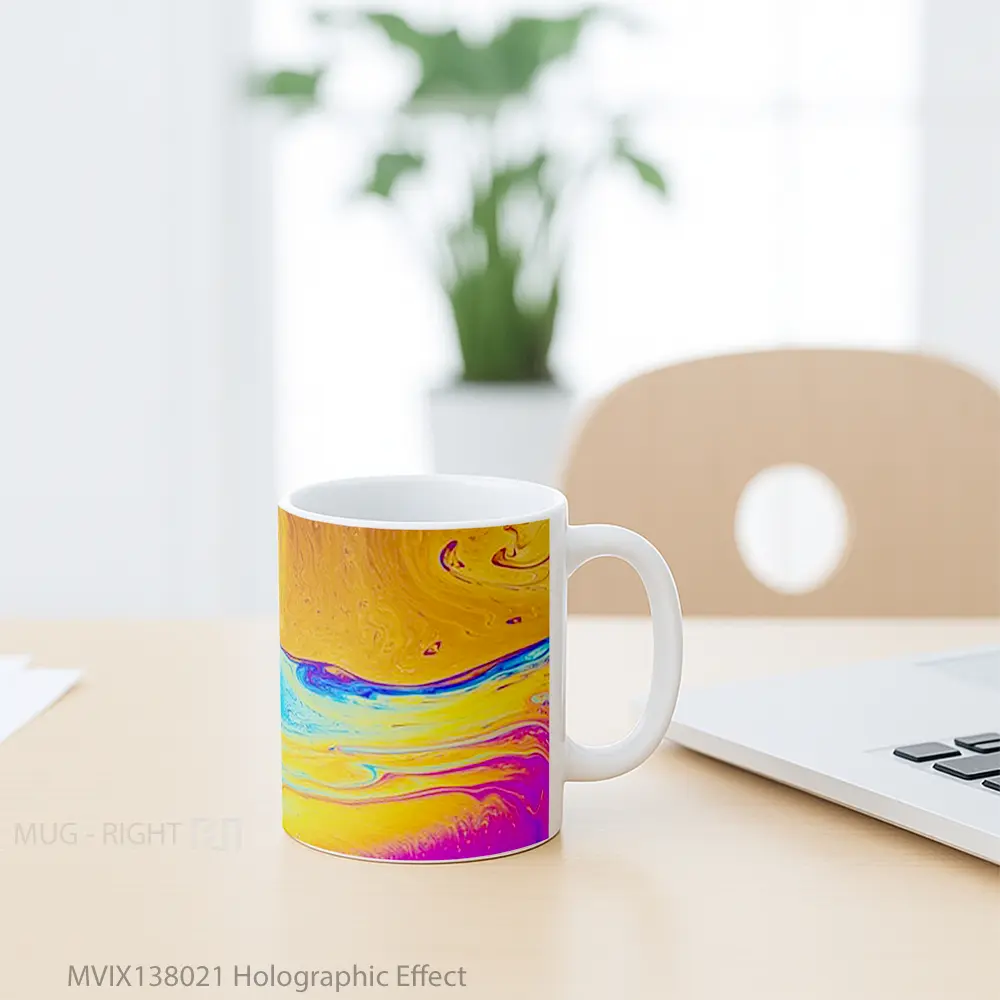 Mug Holographic Effect Gelas Keramik Unik - All-side / Desain