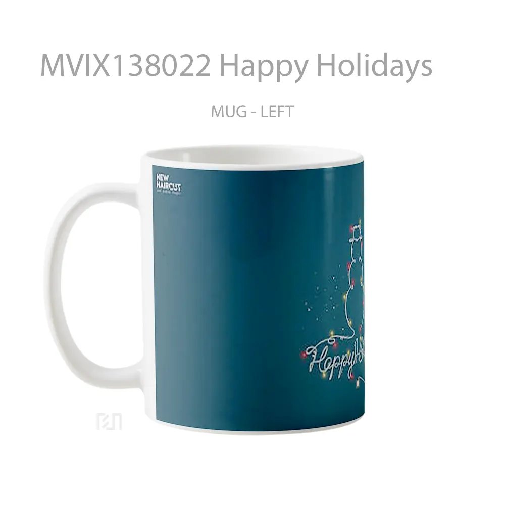 Mug Happy Holidays Gelas Keramik Unik - All-side / Desain