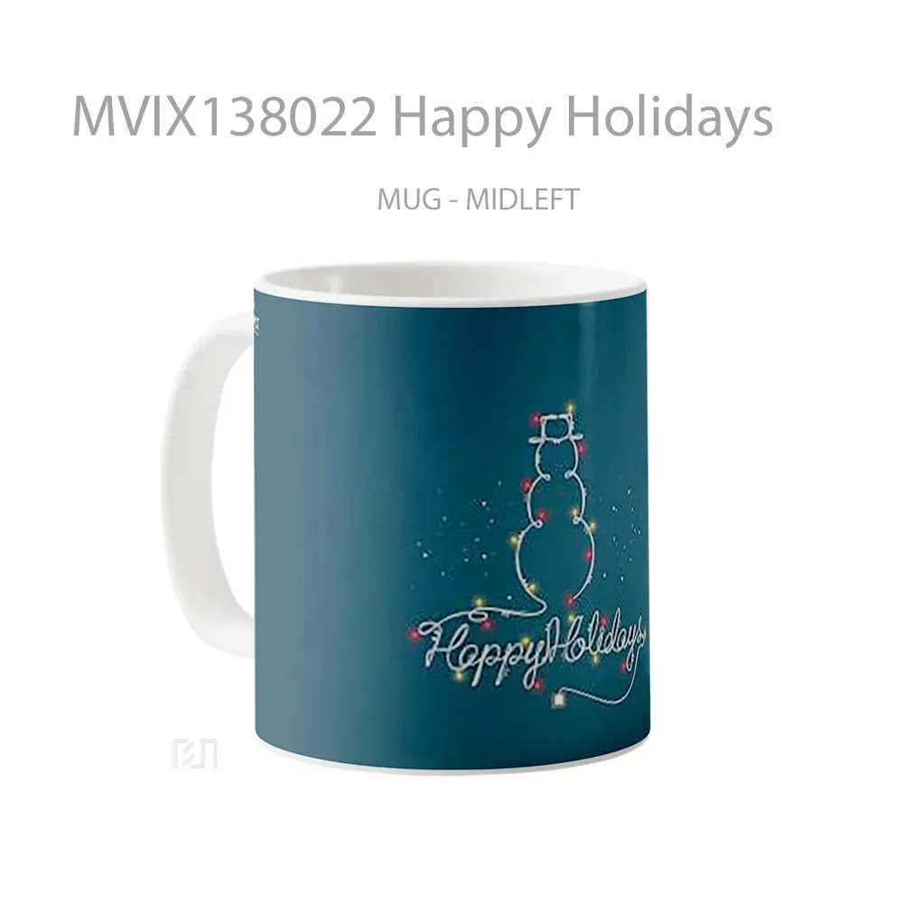 Mug Happy Holidays Gelas Keramik Unik - All-side / Desain