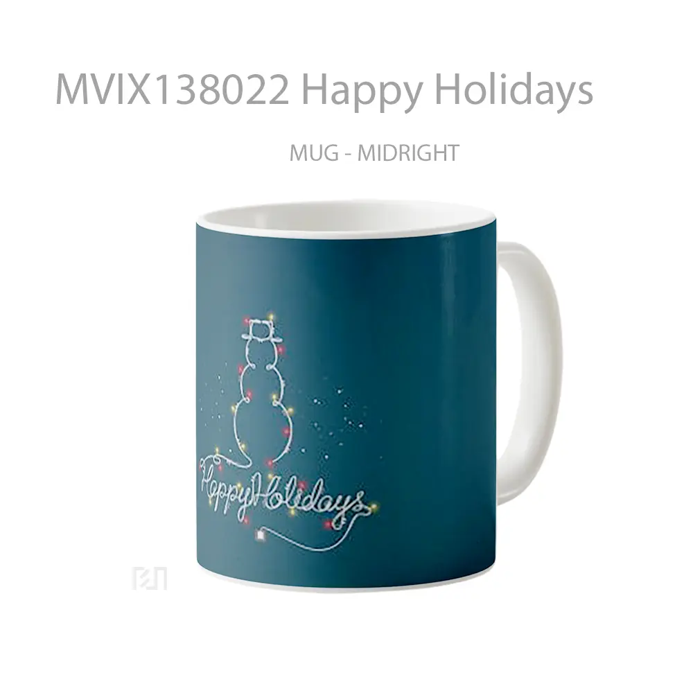 Mug Happy Holidays Gelas Keramik Unik - All-side / Desain