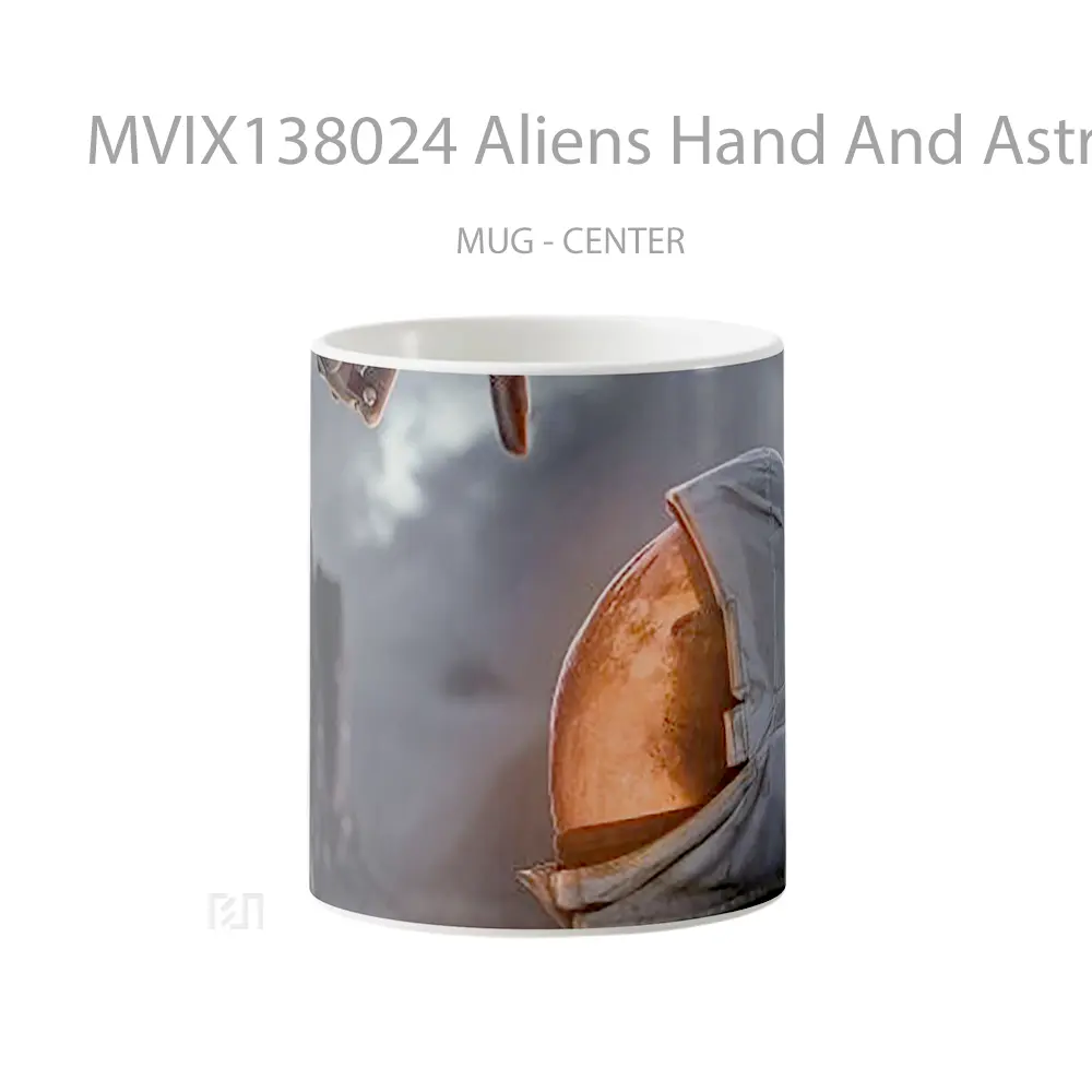 Mug Aliens Hand And Astronaut Gelas Astronomi