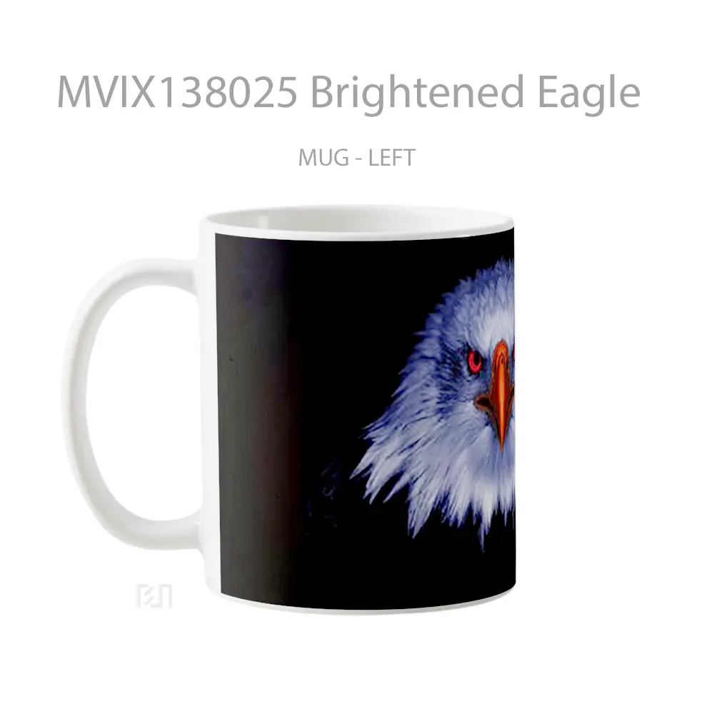 Mug Brightened Eagle Gelas Hewan Lucu - Tampak Kanan