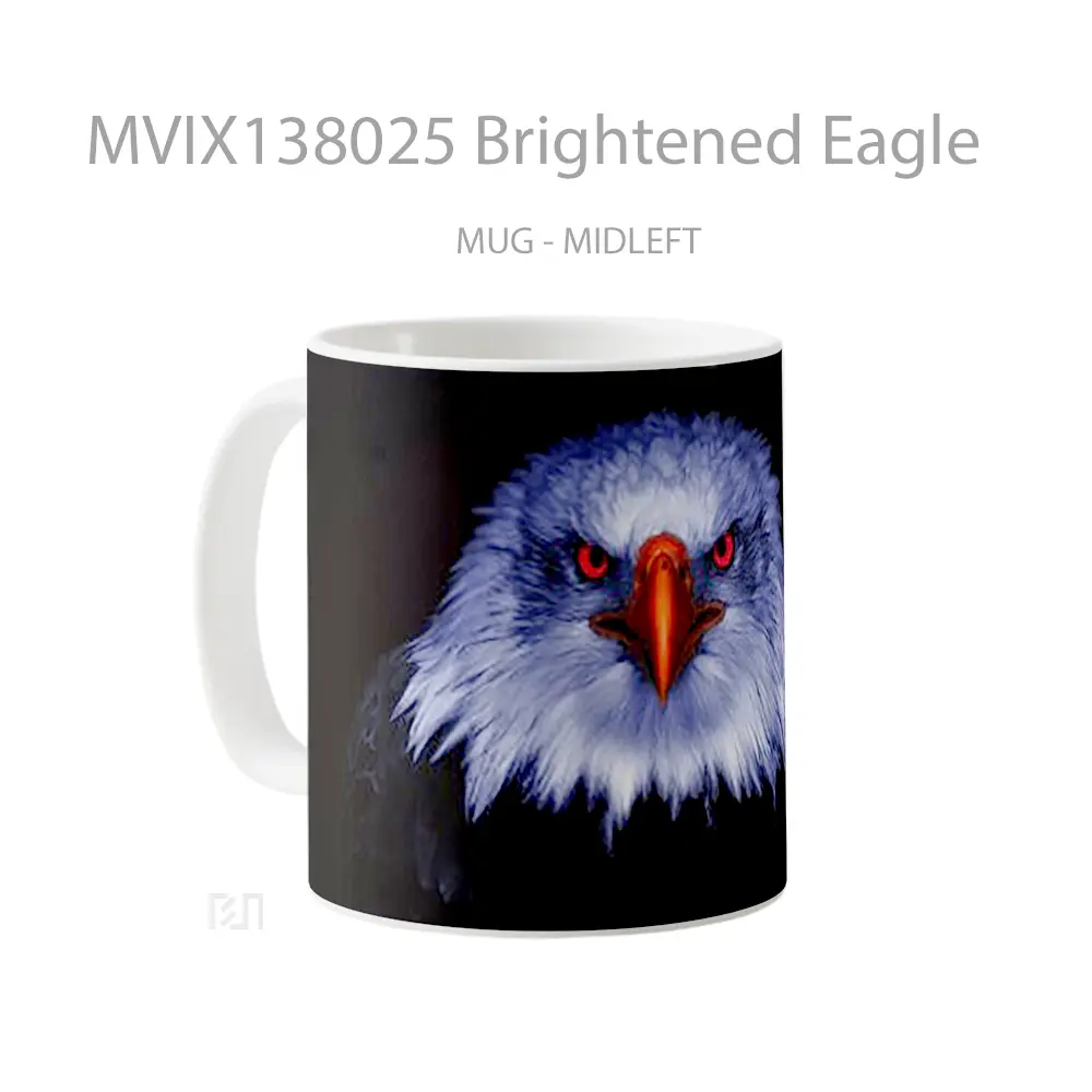 Mug Brightened Eagle Gelas Hewan Lucu - Tampak Kanan
