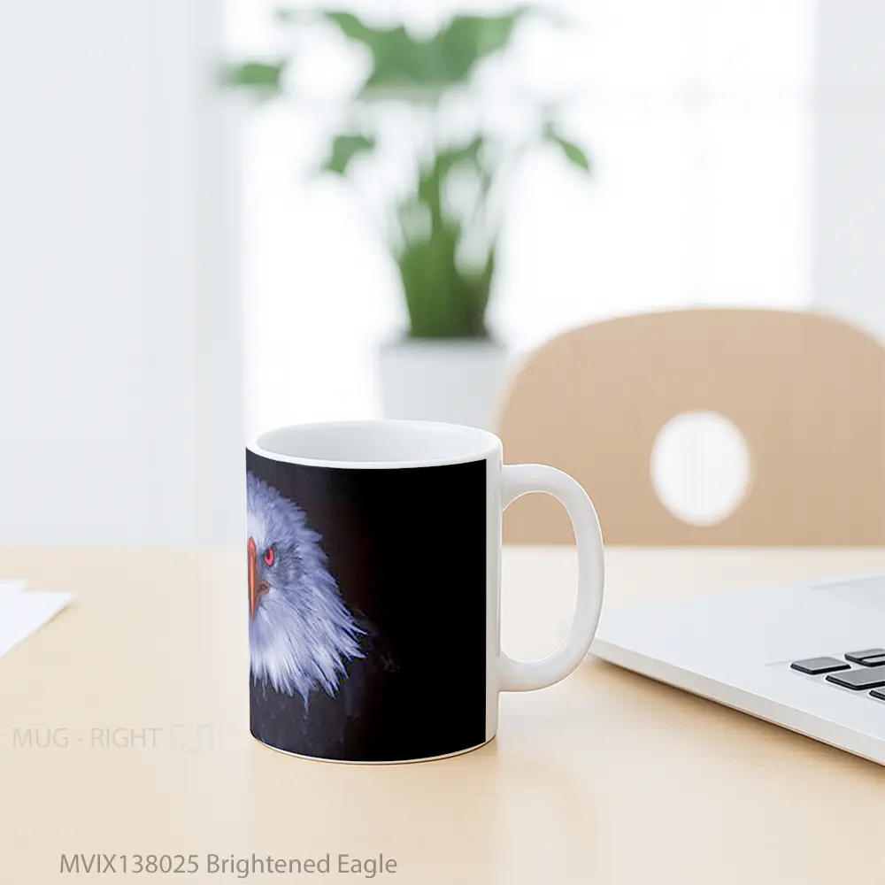 Mug Brightened Eagle Gelas Hewan Lucu - Tampak Kanan
