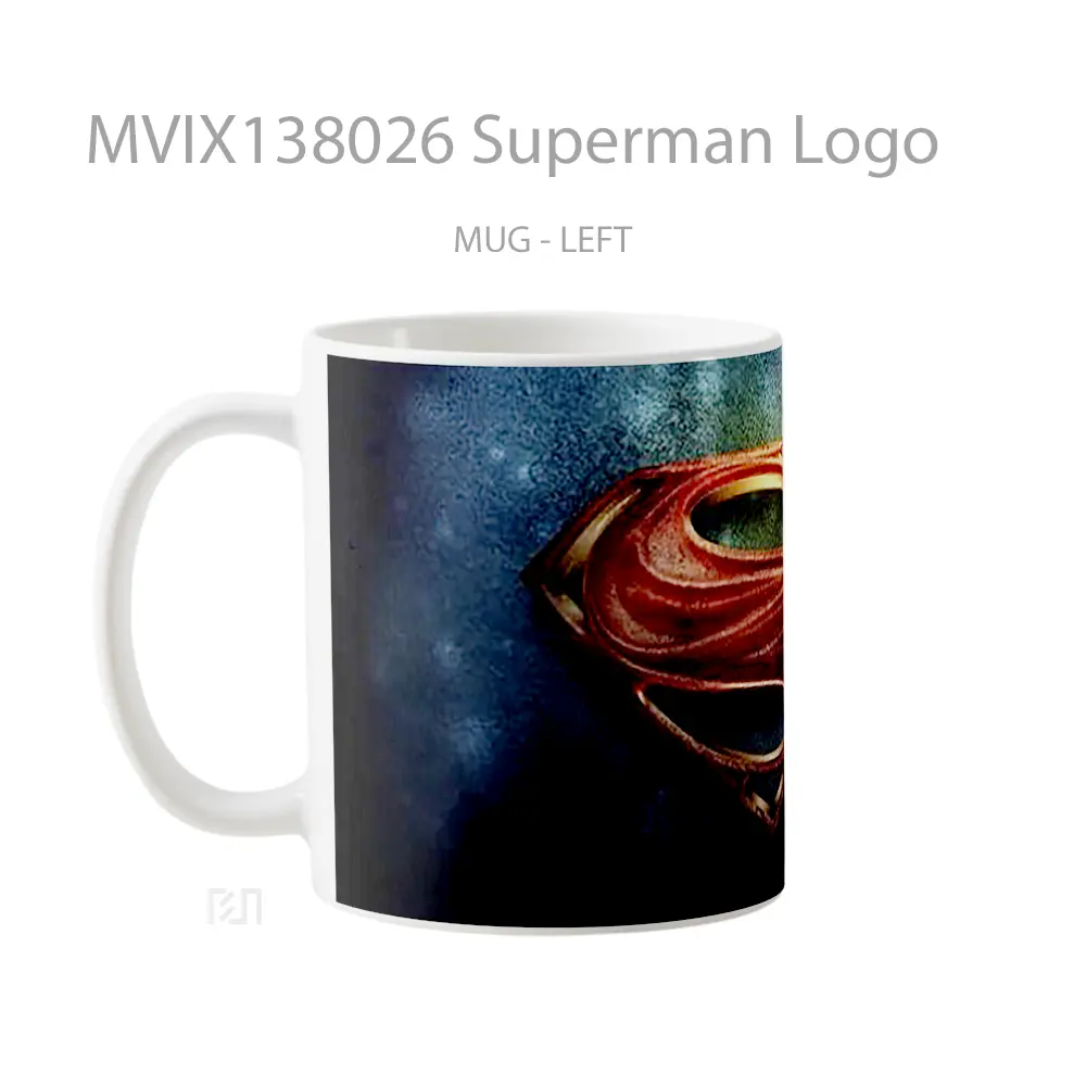 Mug Superman Logo Gelas Superhero - All-side / Desain