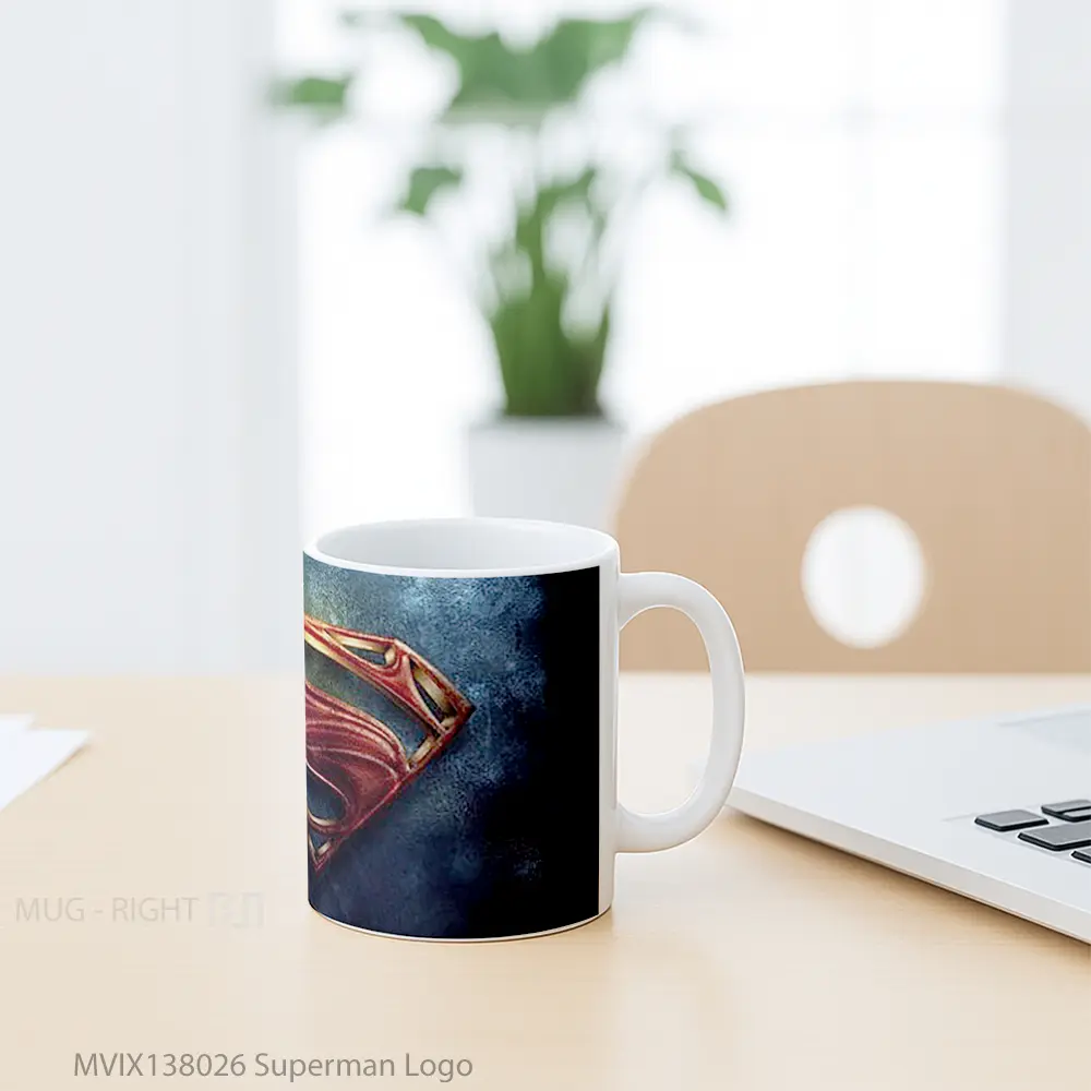 Mug Superman Logo Gelas Superhero - All-side / Desain