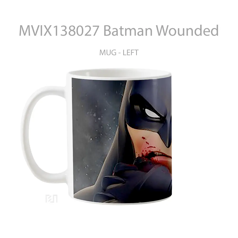 Mug Batman Wounded Gelas Superhero - All-side / Desain