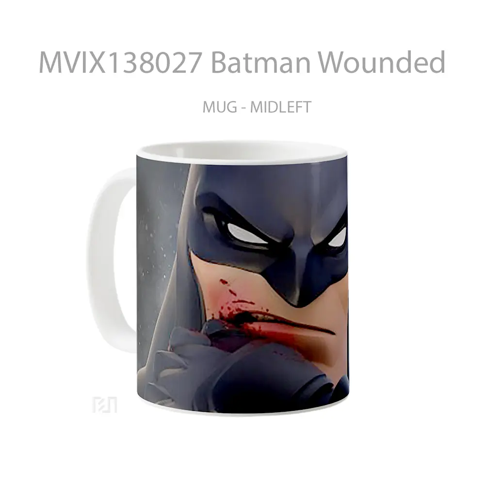 Mug Batman Wounded Gelas Superhero - All-side / Desain