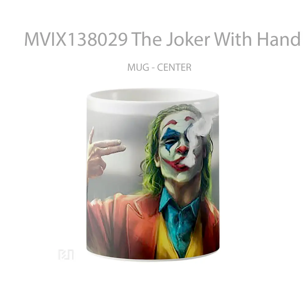 Mug The Joker With Hand As Gun Gelas Superhero