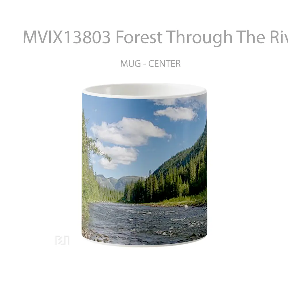 Mug Forest Through The River Gelas Pemandangan Alam