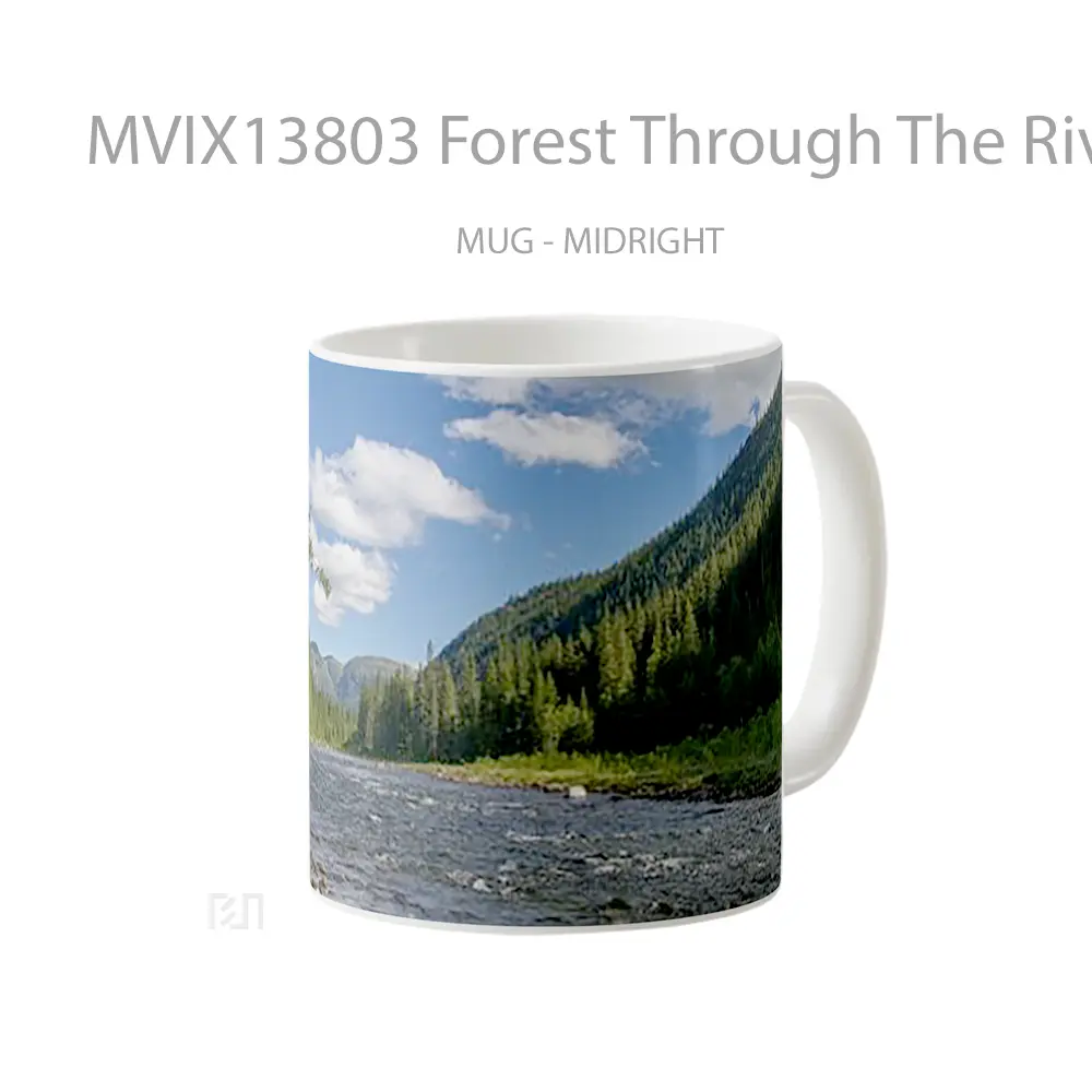 Mug Forest Through The River Gelas Pemandangan Alam - All-side / Desain