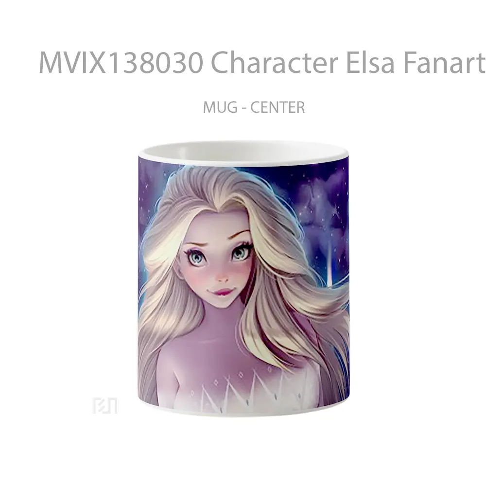 Mug Character Elsa Fanart Gelas Keramik Unik